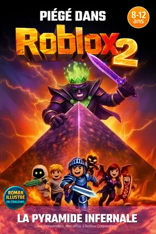 PIÉGÉ DANS ROBLOX 2: La Pyramide infernale. Roman illustré couleurs. Livre cadeau pour filles, garçons de 8 ans, 9 ans,10 ans,11 ans,12 ans fans de jeux vidéo. Fiction Roblox non officielle
