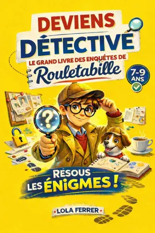 Deviens Détective – Le Grand Livre des Enquêtes de Rouletabille : 40 enquêtes interactives de déduction, cryptographie et labyrinthes pour enfants 7-9 ans