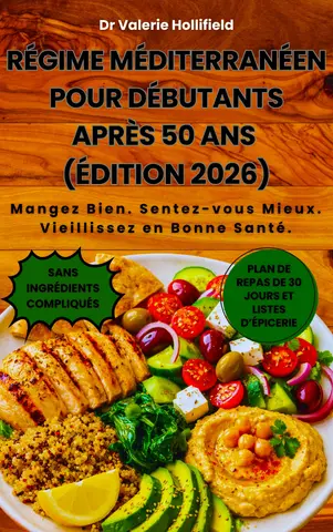 RÉGIME MÉDITERRANÉEN POUR DÉBUTANTS APRÈS 50 ANS (ÉDITION 2026): Plan de Repas de 30 Jours, Recettes Faciles et Saines pour le Cœur, Perdre du Poids Naturellement et Retrouver l’Énergie Après 50 Ans