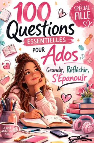 100 Questions Essentielles pour Ados (Fille): Grandir, Réfléchir, S’Épanouir – Le guide pour mieux se comprendre, gérer ses émotions et prendre confiance en soi