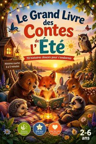 Le Grand Livre des Contes de l'Été : 70 Contes illustrés pour enfants (2-6 ans) : Histoires du soir à lire en 5 minutes pour s’endormir paisiblement et découvrir les valeurs essentielles