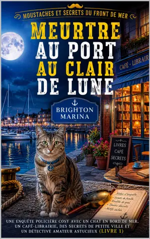 Meurtre au port au clair de lune: Une enquête policière cosy avec un chat en bord de mer, un café-librairie, des secrets de petite ville et un détective ... 1) (Moustaches et secrets du front de mer)
