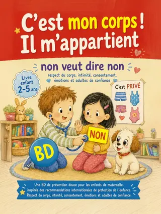 C’est mon corps ! Il m’appartient livre enfant 2 3 4 5 ans de maternelle BD de prévention douce : Non veut dire non Respect du corps - Intimité - Consentement - Émotions - Adultes de confiance