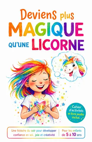 Deviens plus magique qu'une licorne : Histoire inspirante enfants 5/10 ans confiance en soi, pensée positive , joie, motivation. BONUS : coloriages, jeux, badges, diplôme