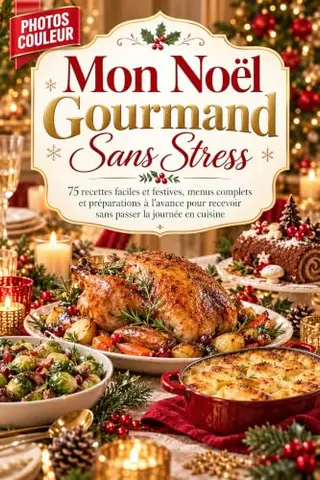 Mon Noël Gourmand Sans Stress: 75 Recettes Faciles et Festives - Menus Complets, Préparations à l’avance et Plaisir de Recevoir