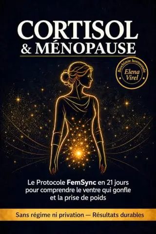 CORTISOL & MÉNOPAUSE: Le Protocole FemSync en 21 jours pour comprendre le ventre qui gonfle et la prise de poids (de la préménopause à l'après-50 ans) (Collection Elena Virel - Protocoles Hormonaux)